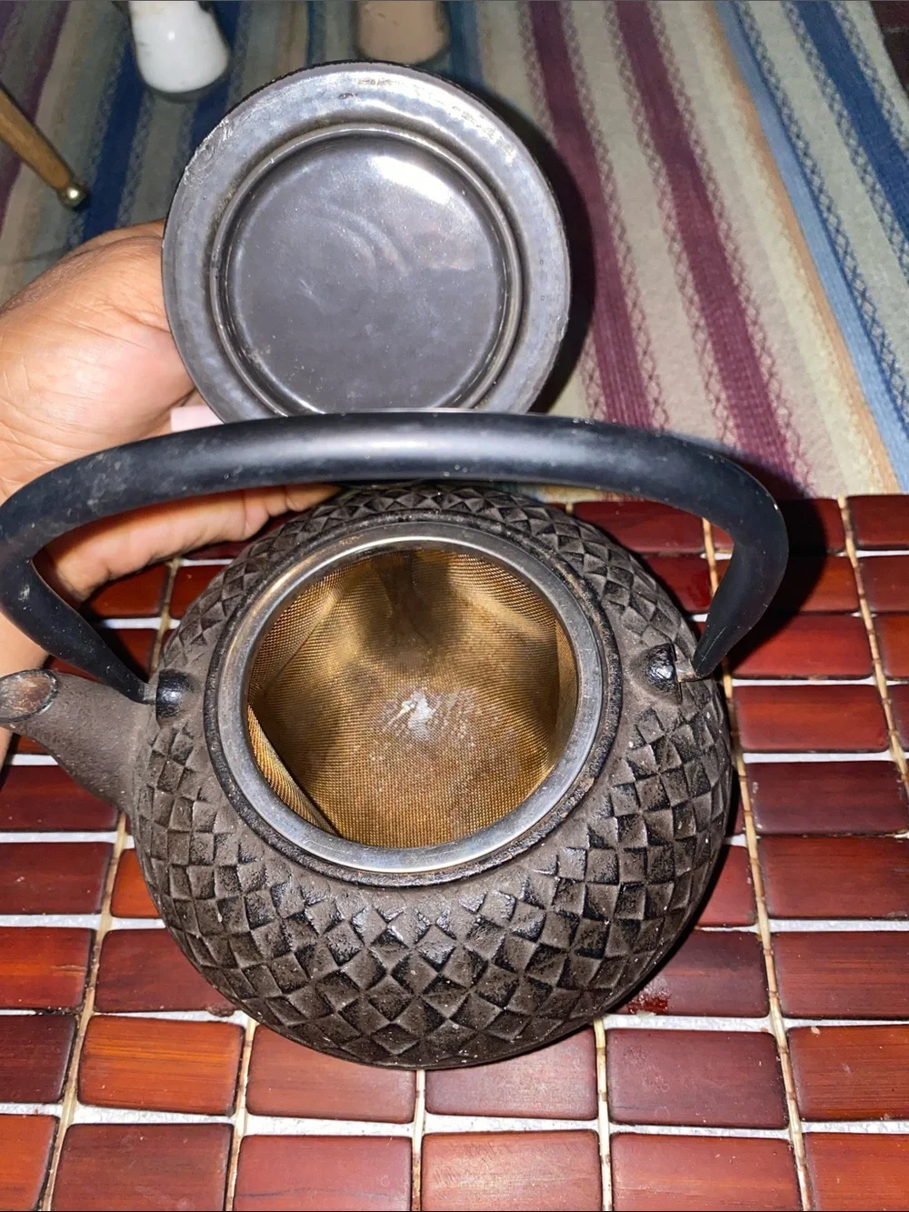 Vintage Japanese Cast Iron Teapot (stand not included)